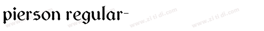 pierson regular字体转换